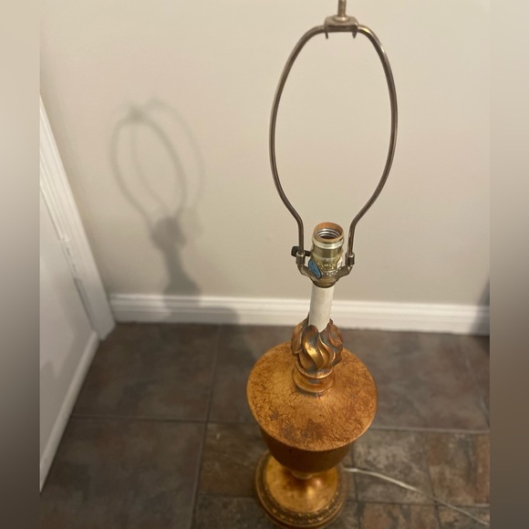 Antique Vintage Leviton Copper Art Deco 32” Table Lamp - Picture 7 of 7